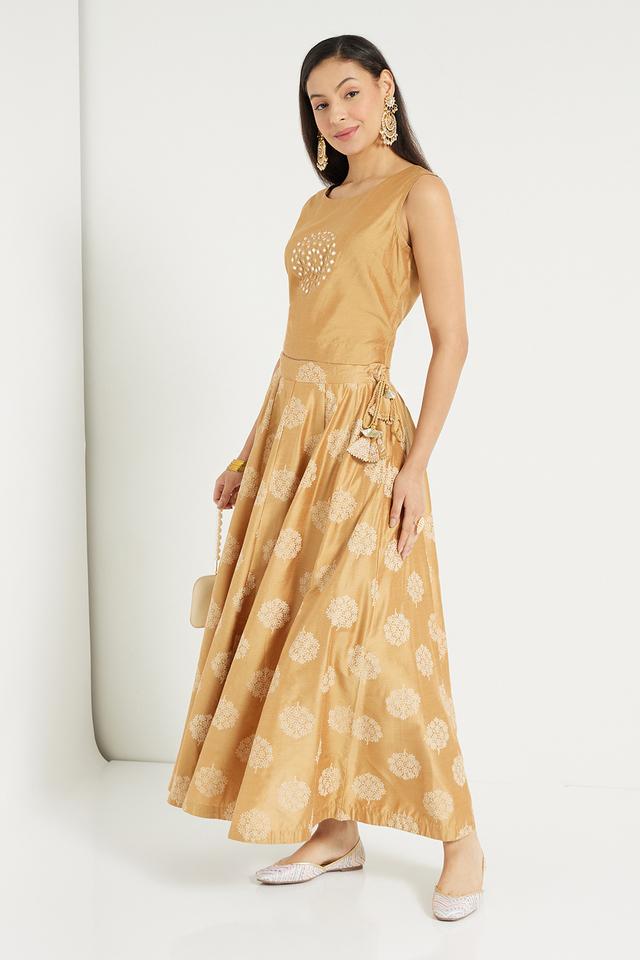 Silk 2024 skirt golden