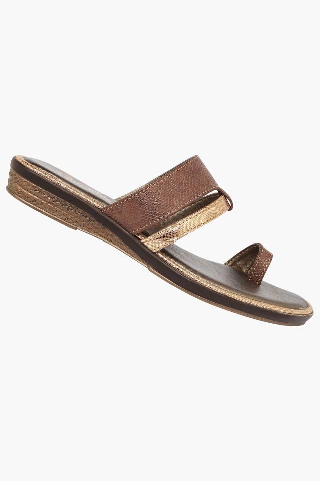 Flat leather 2025 slip on sandals