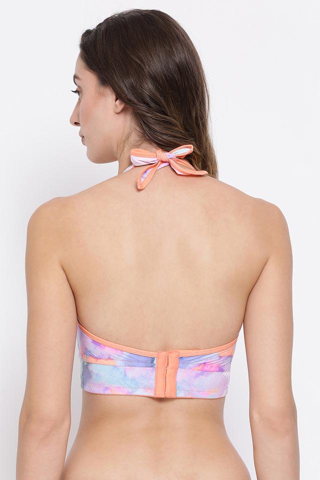 Non-Padded Halter Bra with Back Tie-Up