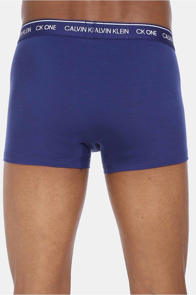 Buy CALVIN KLEIN UNDERWEAR Blue Solid Polyester Stretch Mens