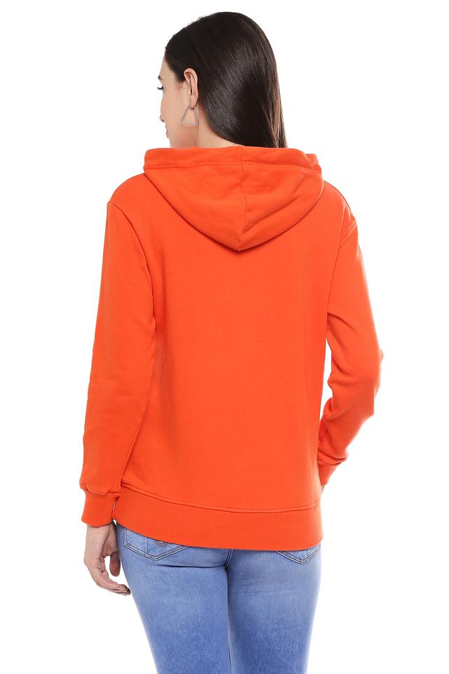 Womens Hooded Printed Sweatshirt