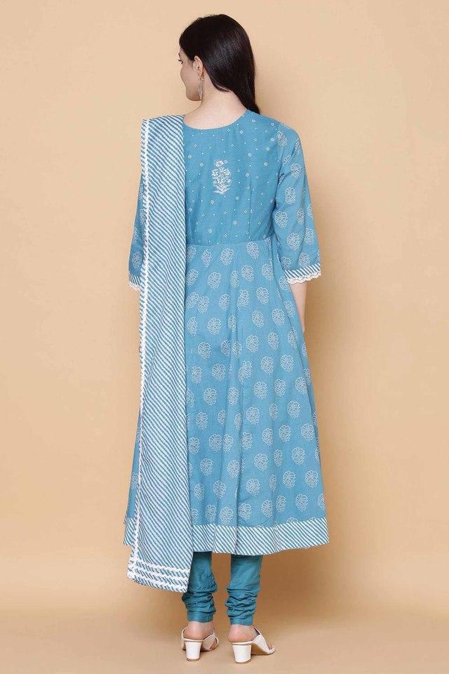 Biba blue 2024 anarkali suit