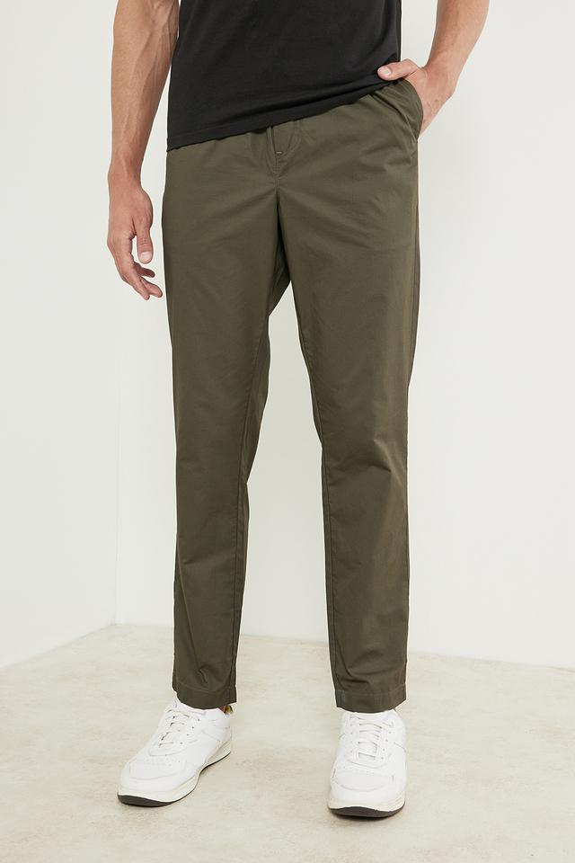 Mens - Woven Joggers in Olive Khaki