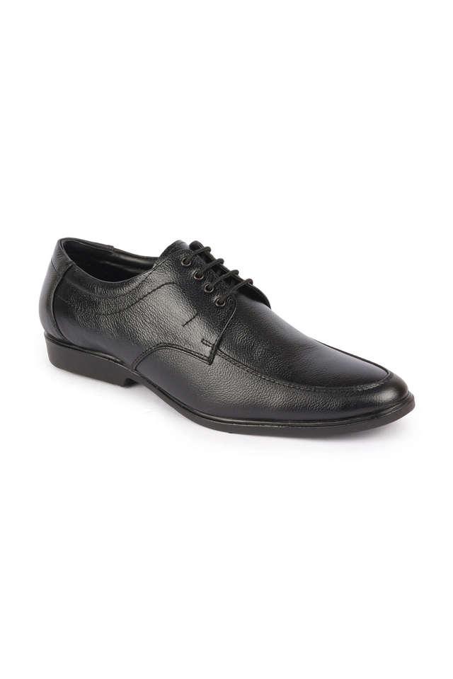 Buy FAUSTO Black Leather Lace Up Men s Formal Shoes Shoppers Stop