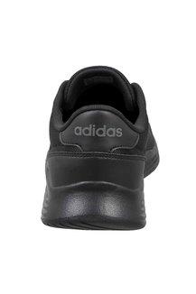 Adidas black leather outlet running shoes