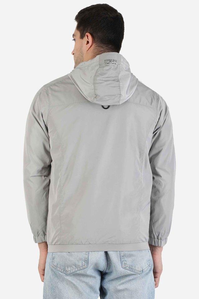 Solid Polyester Regular Fit Mens Jacket