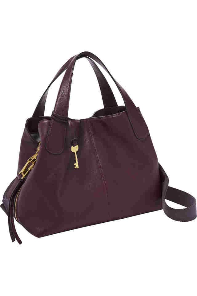 Buyr.com | Satchels | Fossil Women's Jacqueline Eco-Leather Satchel Purse  Handbag, Brown (Model: ZB1501200)