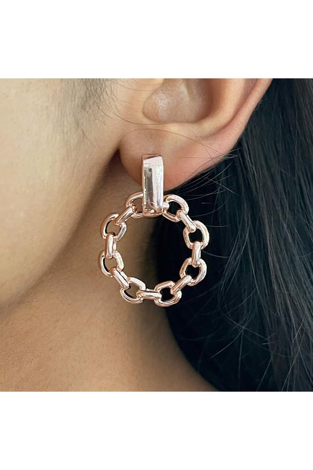 Trendy Combo of 6 Pair Heart Star Studs and Chain Hoop Earrings For Women  And Girls