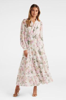 Buy FOREVER NEW Floral High Neck Polyester Women s Maxi Dress