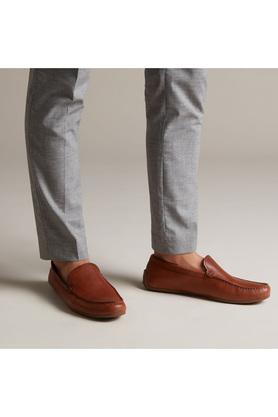 Buy CLARKS Tan Mens Leather Loafers