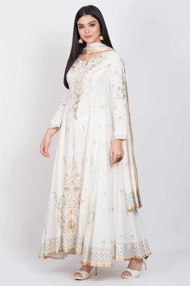 Biba white salwar suit sale