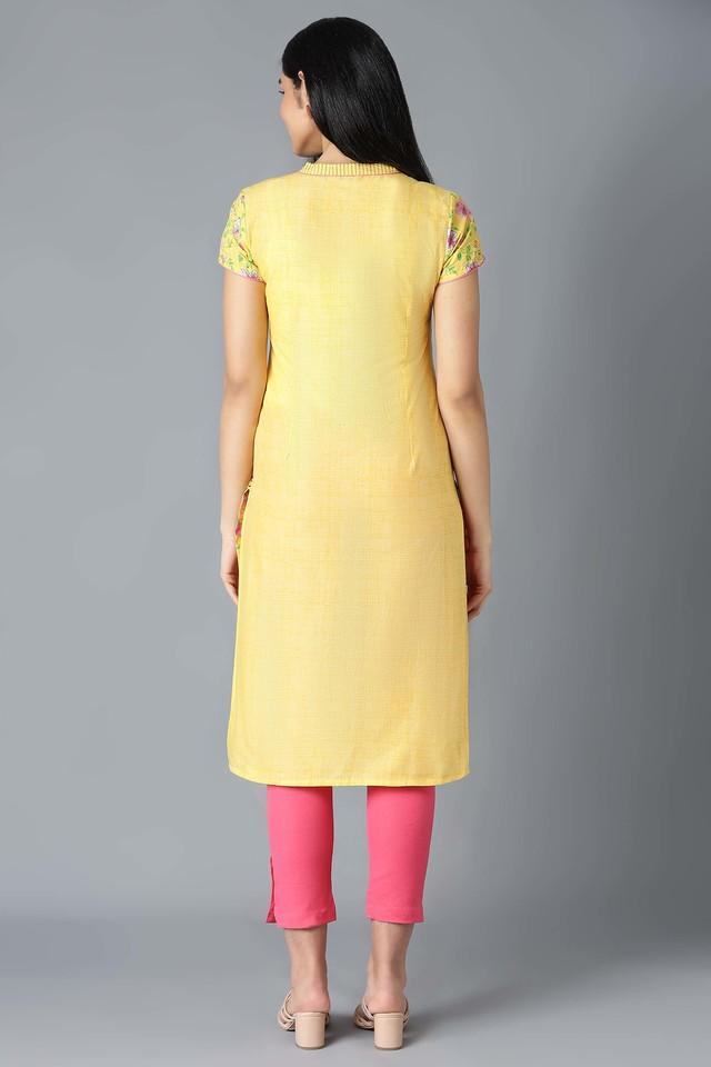 Aurelia Yellow & Blue Anarkali Kurta | TrunkSale