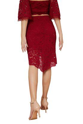 Vero moda hot sale red lace dress