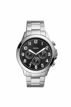 Buy FOSSIL Mens 44 mm Luther Black Dial Stainless Steel