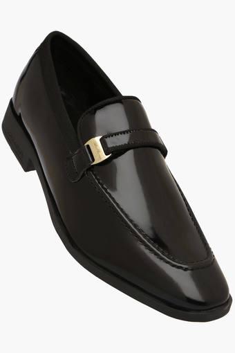 mens patent leather slip on shoes