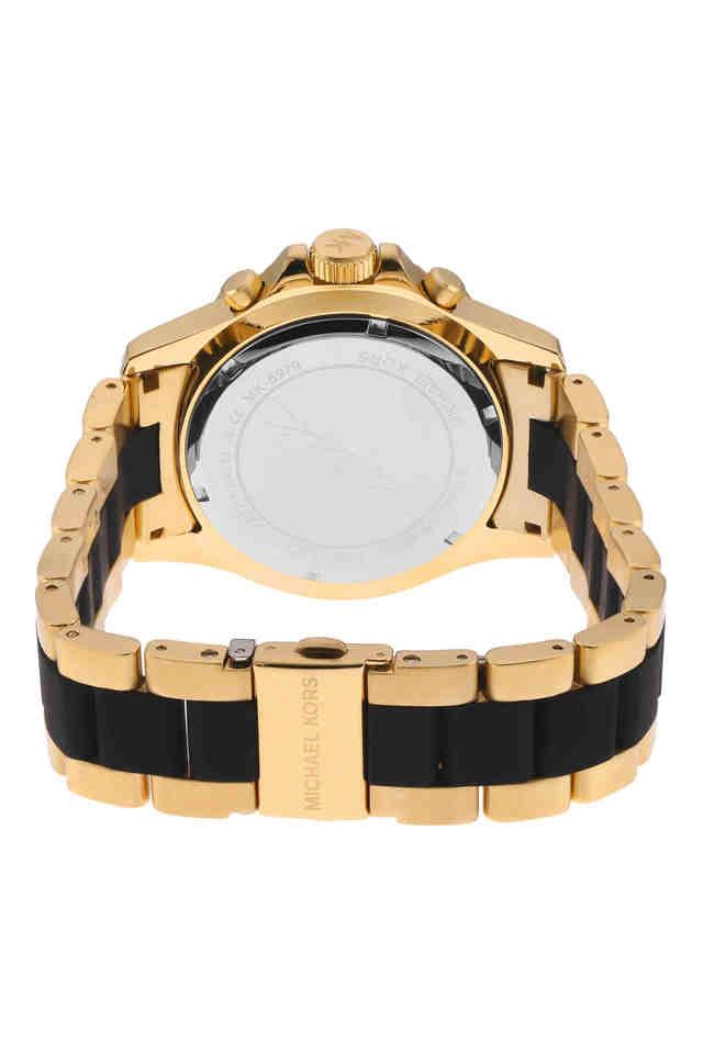 Michael kors watch hot sale women's black and gold