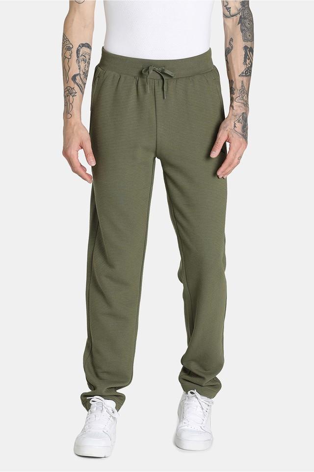 Buy TISTABENE Dark Olive Solid Cotton Relaxed Fit Men's Cargo Pants