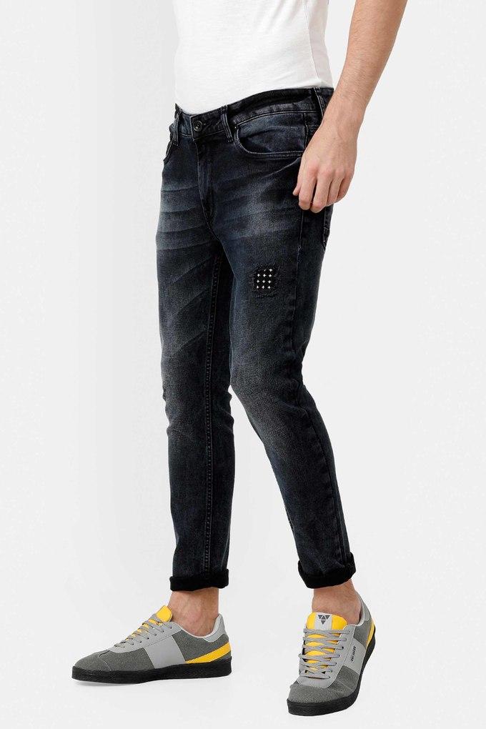 VH MEN TRUNK COTTON ELASTANE - DENIM JACQUARD WAIST, PLUSH BACK