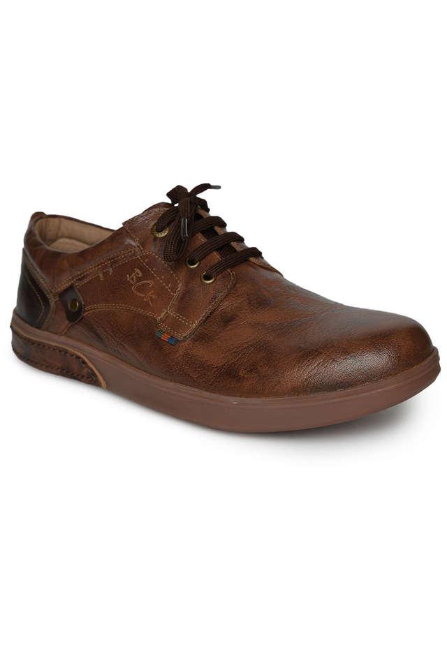 Buy BUCKAROO Tan Clareta Crumbald Leather Lace Up Men s Casual Shoes Shoppers Stop