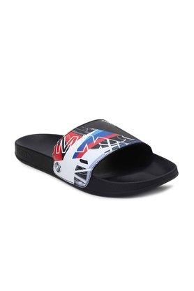 Synthetic Leather Regular Slip On Mens Slides