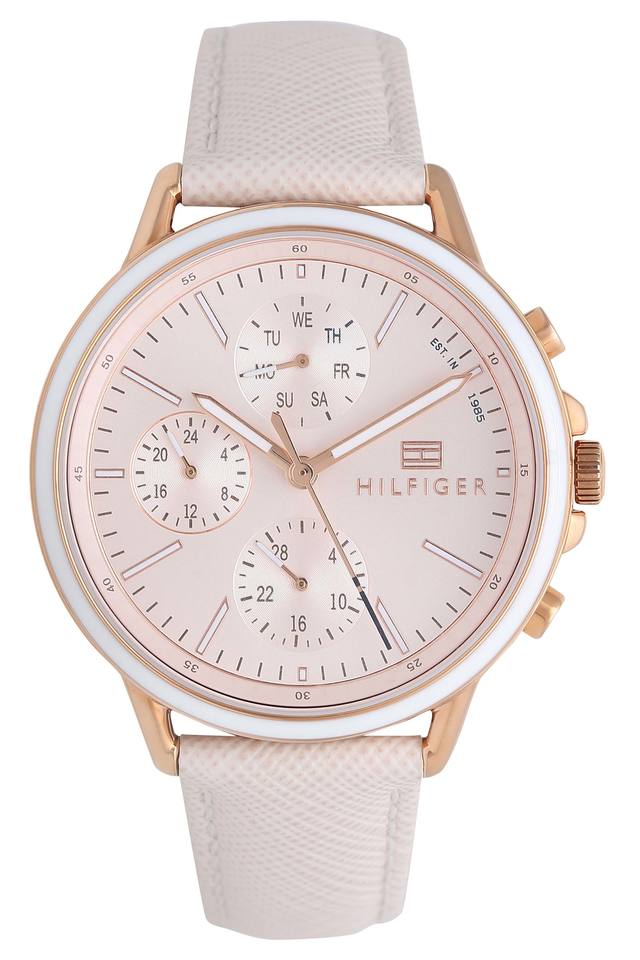 klassisk spids chant Buy TOMMY HILFIGER Womens Pink Dial Leather Analogue Watch - NBTH1781789 |  Shoppers Stop