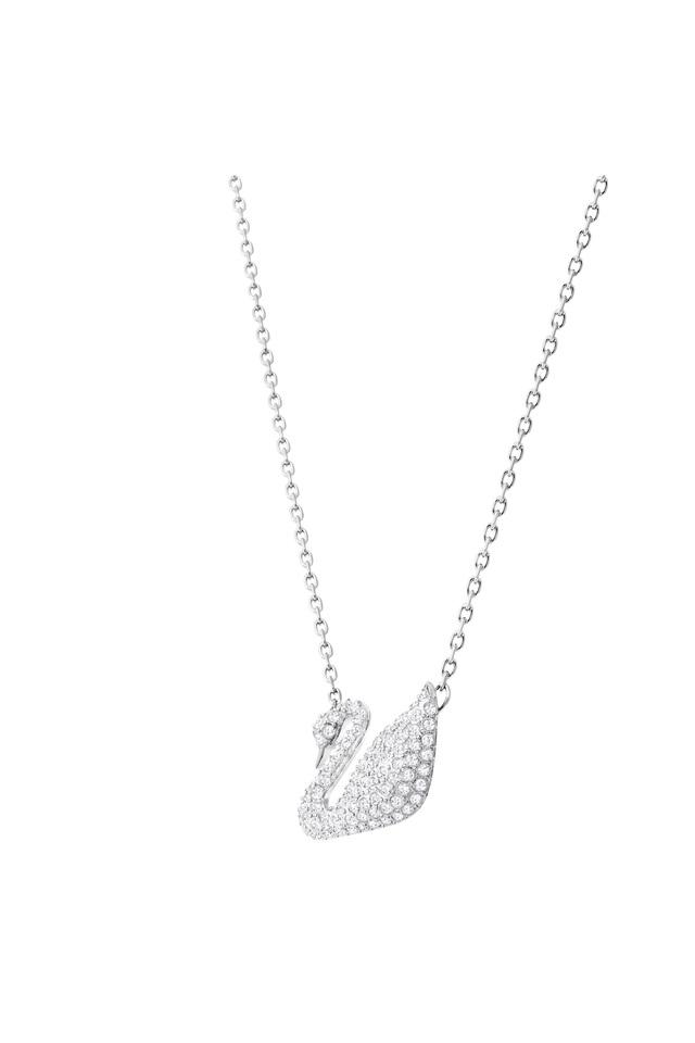 Swarovski silver swan on sale necklace