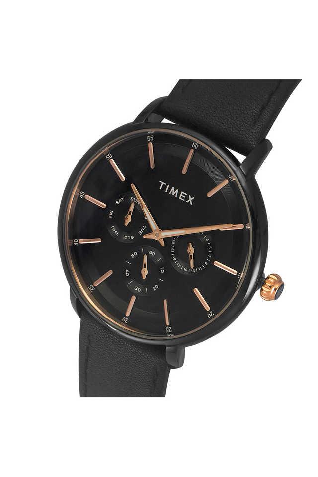 Timex black best sale analog watch