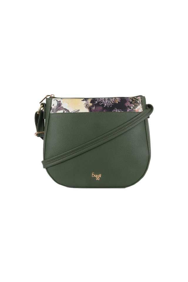 Buy BAGGIT Green Zipper PVC Women s Formal Wear Sling Bag Shoppers Stop