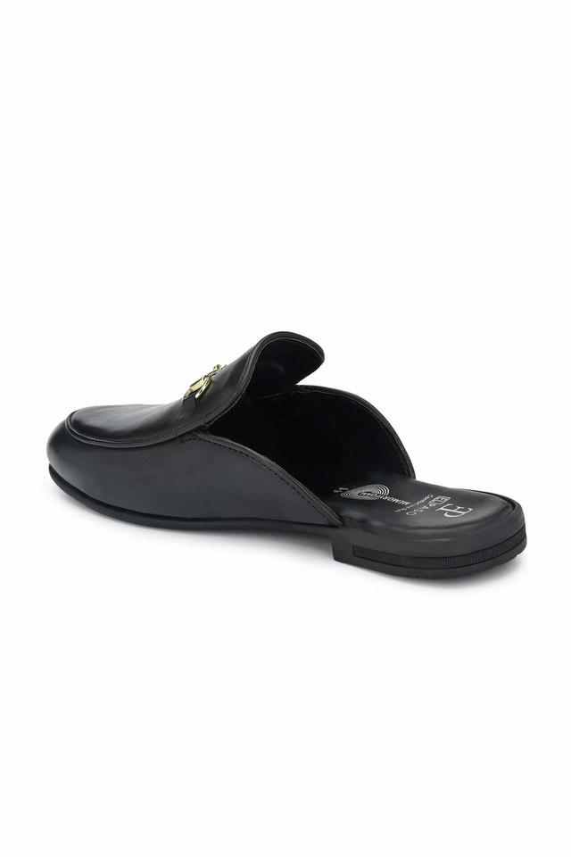 Mens cheap black mules