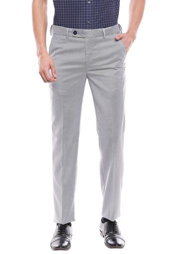 mens textured suit trousers