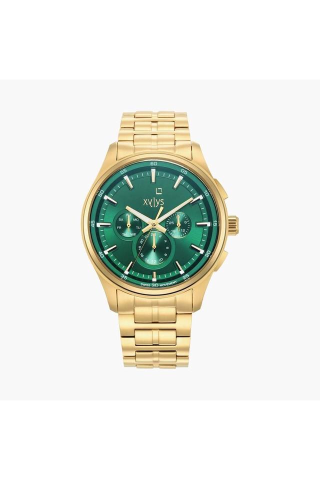 Buy XYLYS Mens 44 mm Green Dial Stainless Steel Analog Watch 40035YM03E Shoppers Stop
