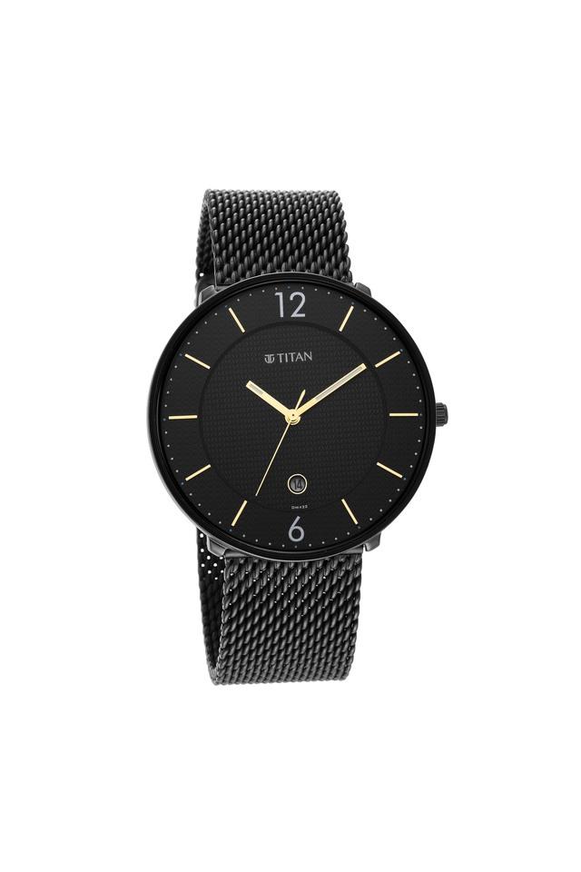 Buy TITAN Mens 44.5 mm Titan Watch Black Dial Stainless Steel Analog Watch 1849NM02 Shoppers Stop