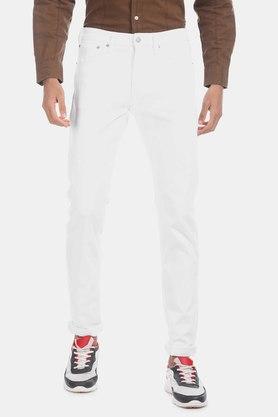 Buy Wholesale Men White Skinny Fit Mid Rise Mildly Stretchable Jeans