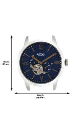 Buy FOSSIL Mens 44 mm Townsman Blue Dial Leather Analogue Watch