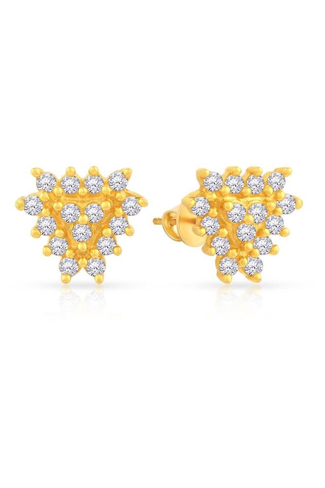 Buy Mini Heart CZ Gold Stud Earrings Online from Vaibhav Jewellers