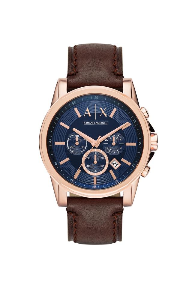 Armani exchange shop blue chronograph watch