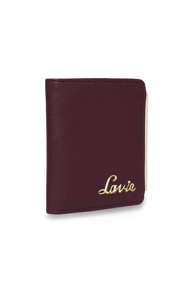 Buy LAVIE Maroon Zipper Chic Synthetic Leather Women s Casual Wear Wallet Shoppers Stop