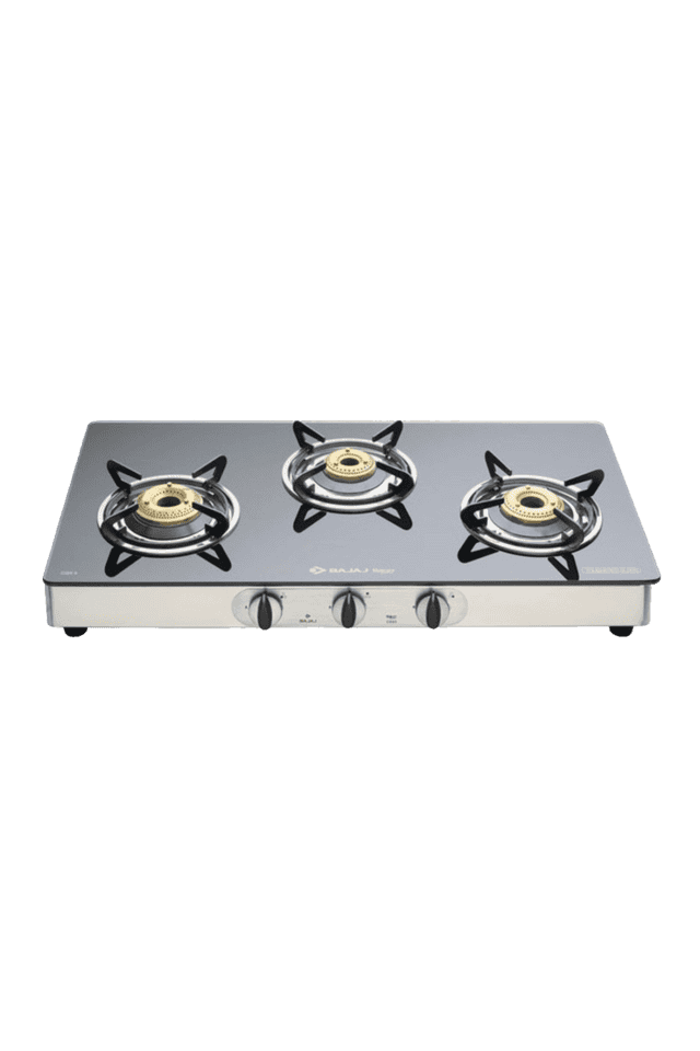 bajaj ss glass top 3 burner cgx3