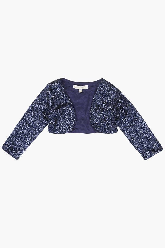 Navy on sale sequin shrug