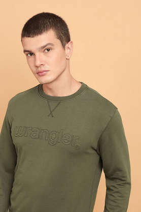 Wrangler full sleeve solid cheap men's sweatshirt