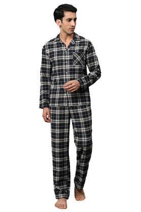 Checks Cotton Regular Fit Men s Pyjama Set