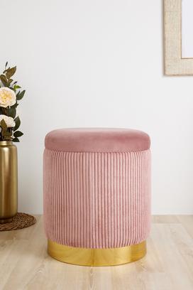 Rose deals gold ottoman