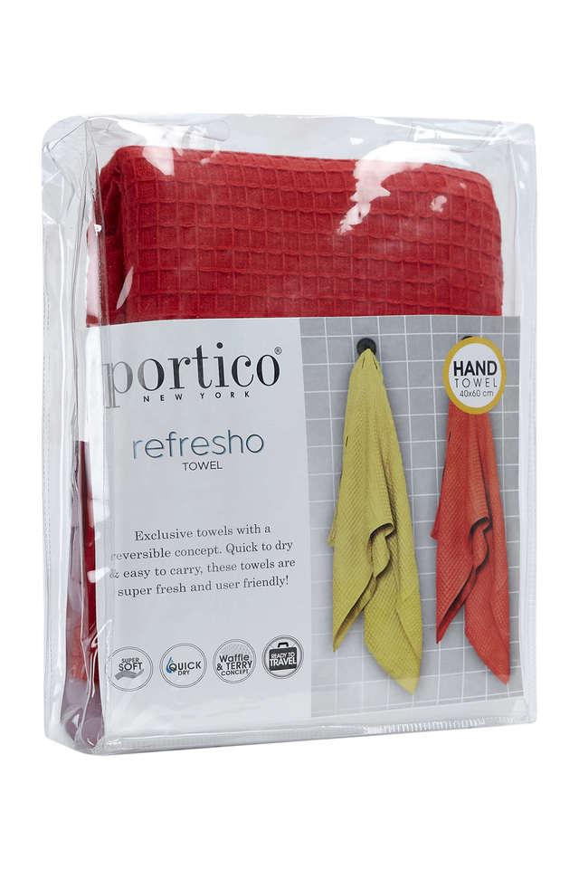 Buy PORTICO Blood Cotton Solid Hand Towel 40X60 cm Shoppers Stop