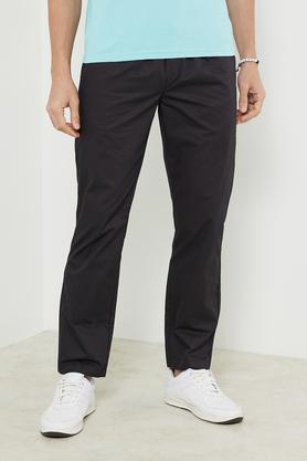 Buy JOCKEY Graphite Solid Cotton Blend Slim Fit Men's Track Pants