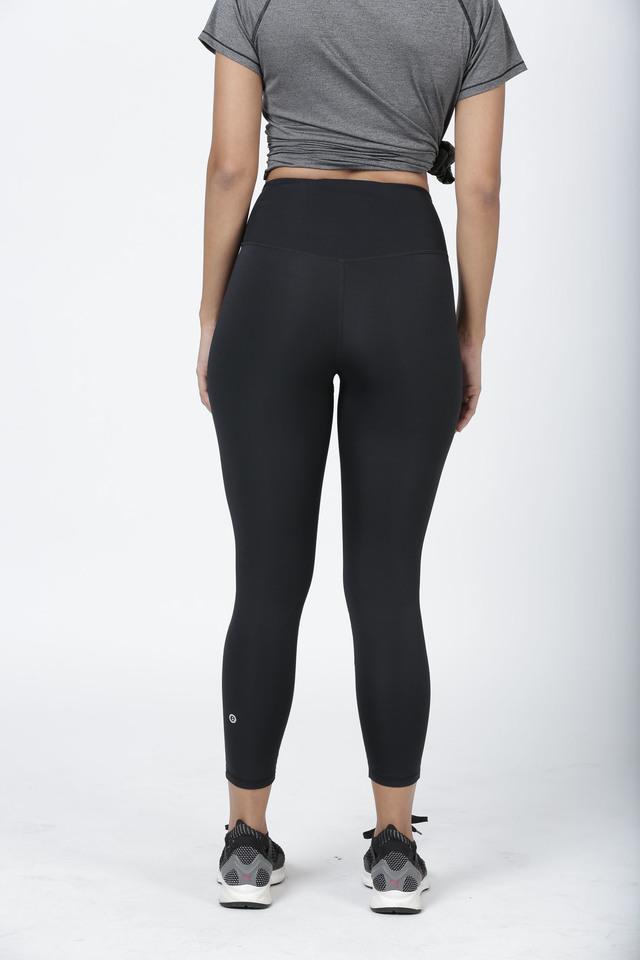 Buy ENAMOR Denim Black Womens High Waisted Active Contour Leggings with Adjustable  Waist