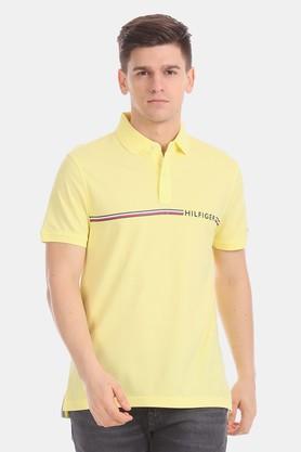 tommy hilfiger blue and yellow shirt
