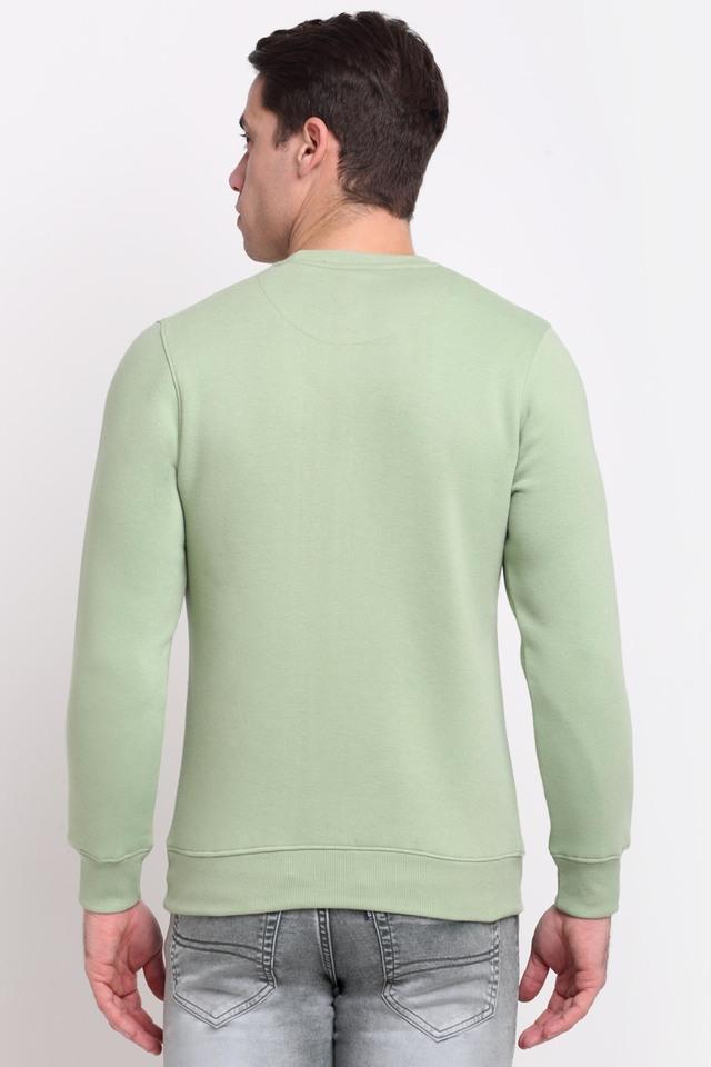 Buy Amante Solid Full Sleeve Round Neck Essential Fleece Sweatshirt Online