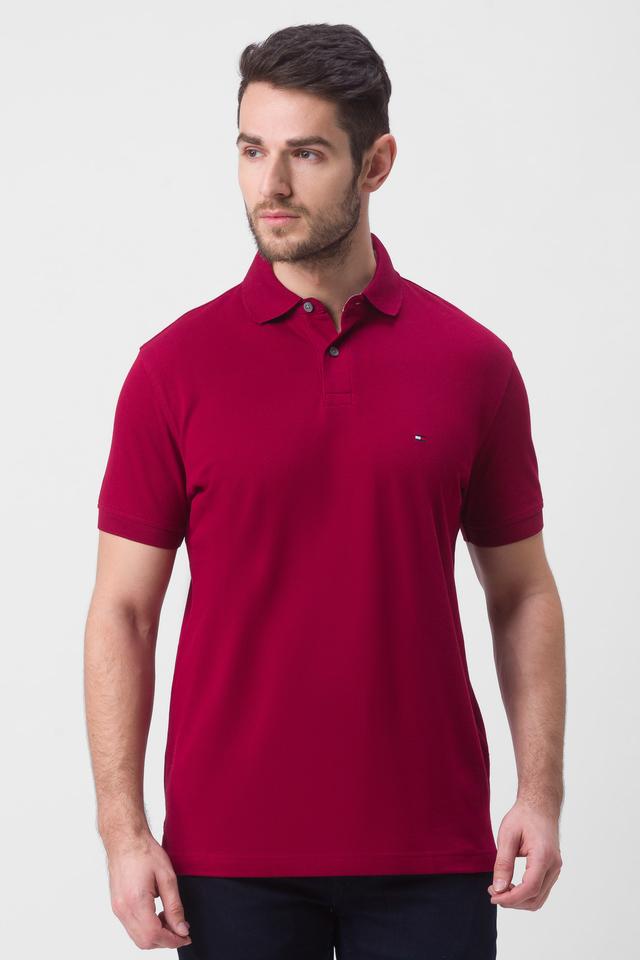 Tommy hilfiger best sale red polo shirt