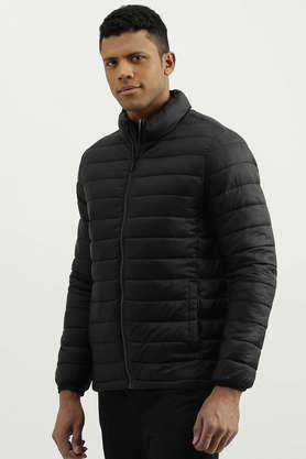 Solid Cotton Regular Fit Men's Jacket