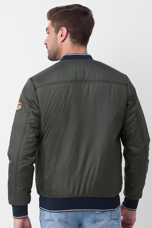 Buy Spykar SPYKAR Men Olive Green Back Printed Lightweight Bomber Jacket at  Redfynd